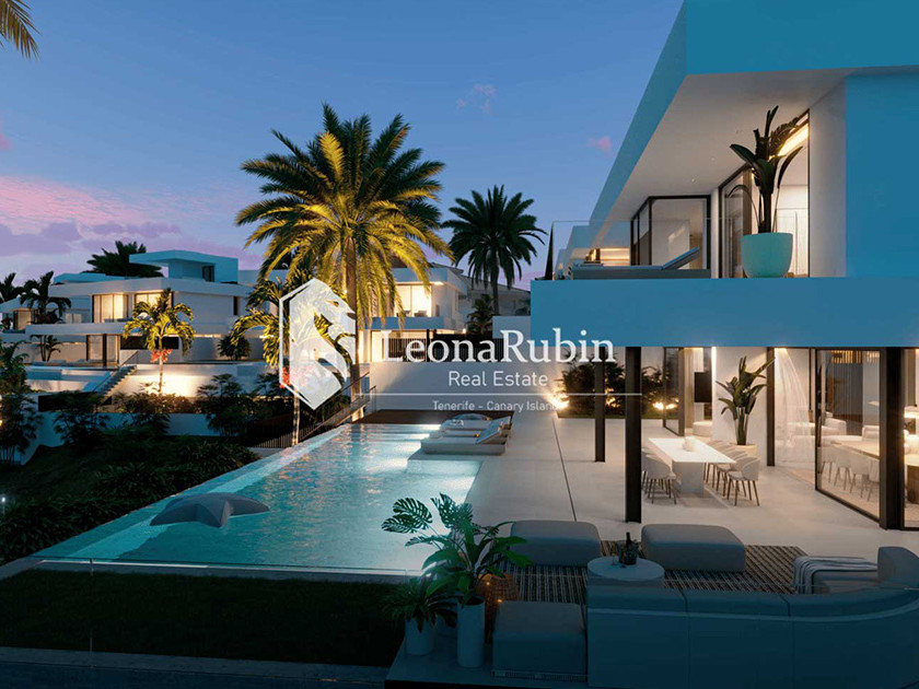 Luxus-Stadtvillen im Zentrums von Los Cristianos Teneriffa Süd.